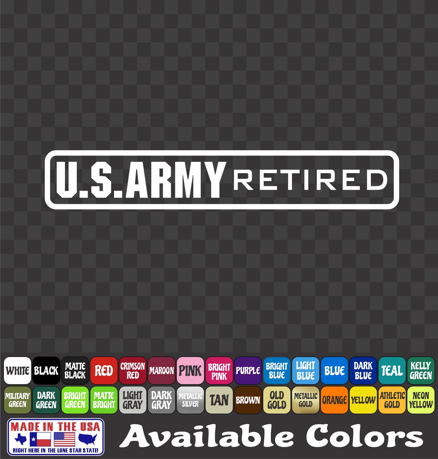 Retired U.S. Army Vinyl Decal – Military Sticker