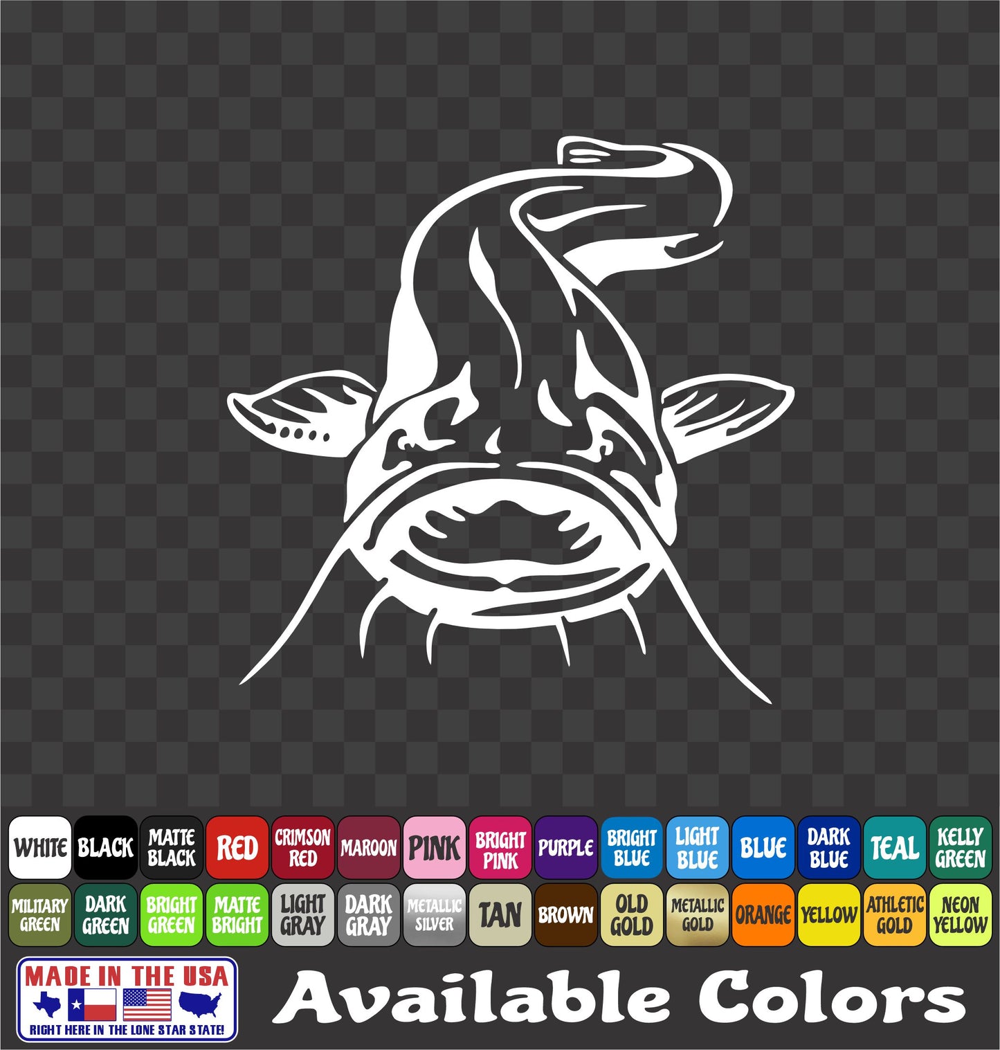 Flathead Catfish Vinyl Decal – Fishing Sticker