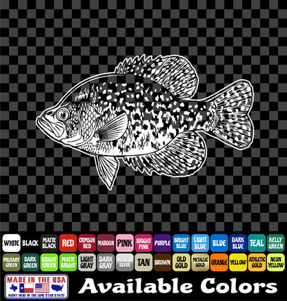 Crappie Fishing Vinyl Decal