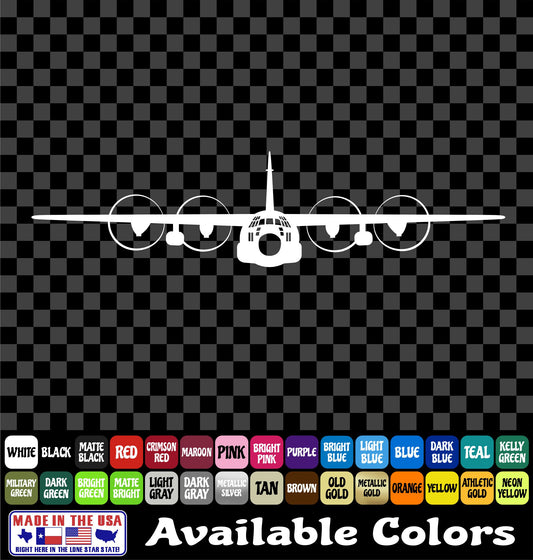 C-130 Airplane Sticker – Air Force Hercules Cargo Plane Military Vinyl Decal