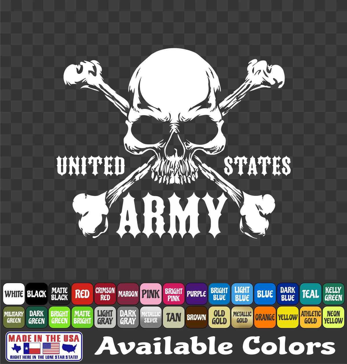 United States Army Vinyl Decal – Military Sticker