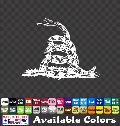 Gadsden Flag Vinyl Decal – Don’t Tread on Me Rattlesnake Sticker