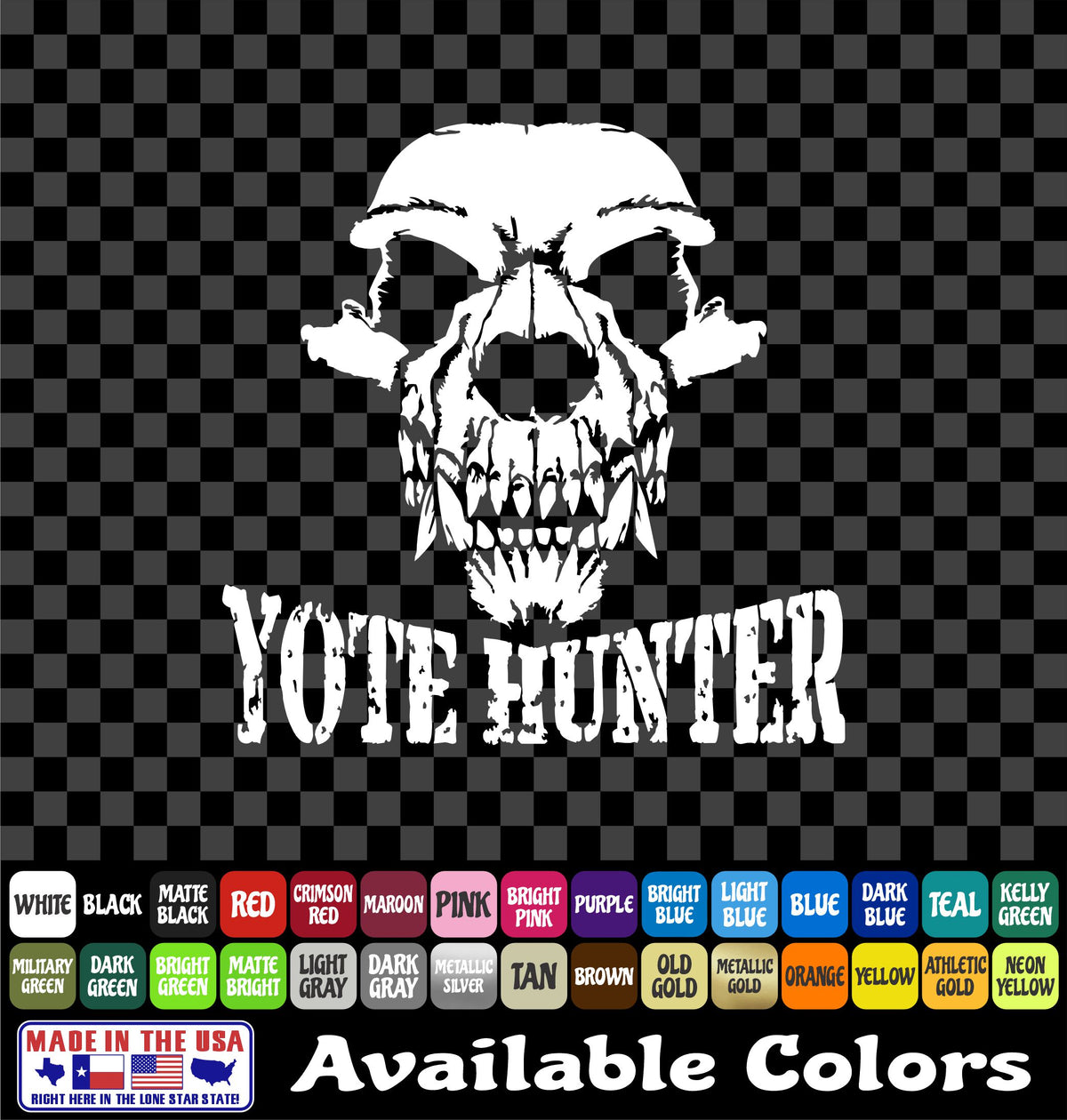 Yote Hunter Coyote Skull Decal – Predator Varmint Hunting Vinyl Sticker