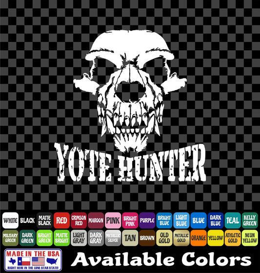 Yote Hunter Coyote Skull Decal – Predator Varmint Hunting Vinyl Sticker