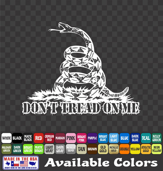 Gadsden Flag Vinyl Decal – Don’t Tread on Me Rattlesnake Sticker