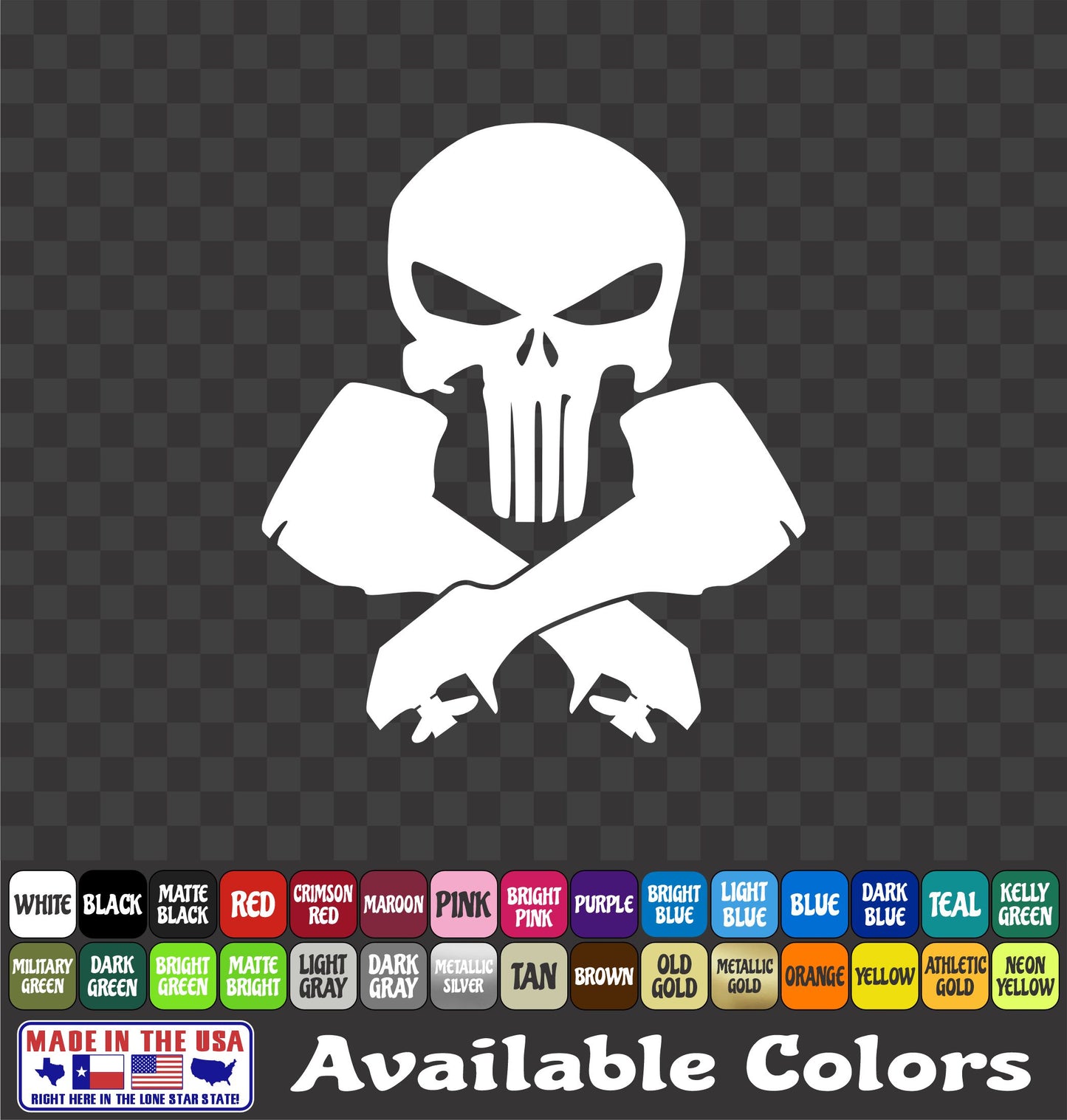 Jolly Roger Skull Sticker Skeleton Fishing Boat Vinyl Decal