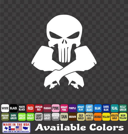 Jolly Roger Skull Sticker Skeleton Fishing Boat Vinyl Decal