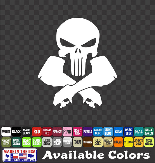 Jolly Roger Skull Sticker Skeleton Fishing Boat Vinyl Decal