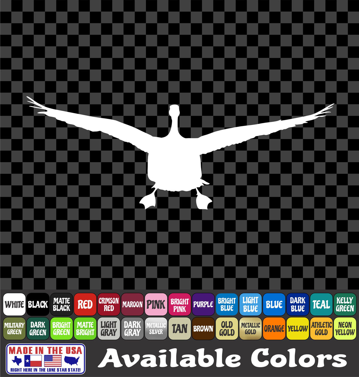Geese Landing Sticker Flying Waterfowl Goose Vinyl Truck Window Decal