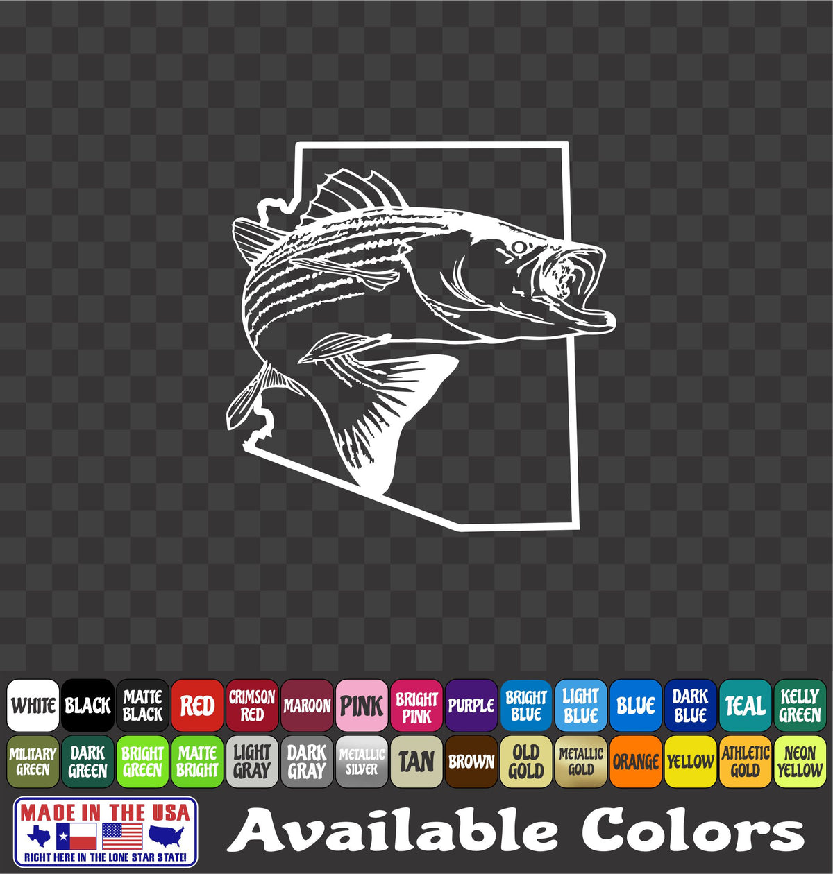 Arizona Striped Bass Vinyl Decal