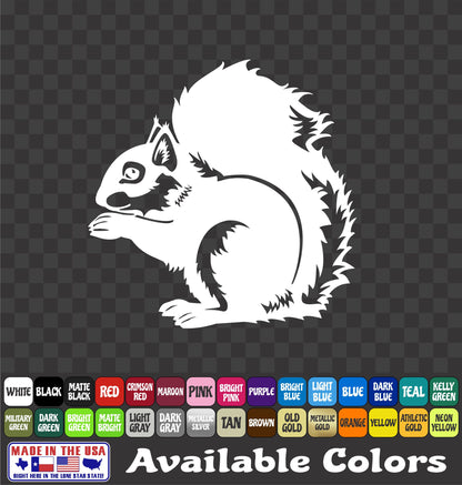 Squirrel with Nut Funny Cute Sticker Animal Vinyl Decal Car Truck Window
