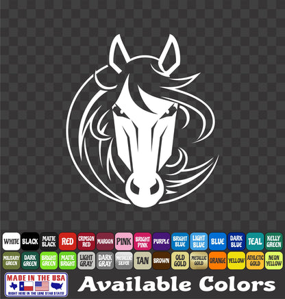 Horse Head Sticker Rider Vinyl Window Decal Car Truck