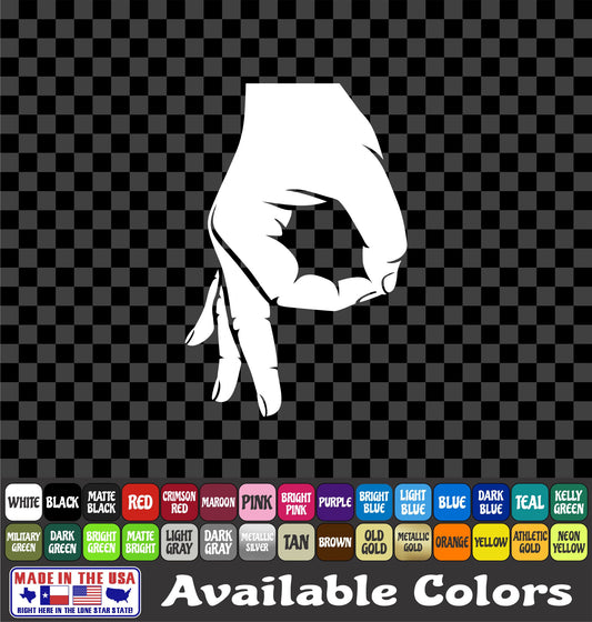 Circle Hand Punch Game Sticker Made You Look Gotcha Vinyl Decal