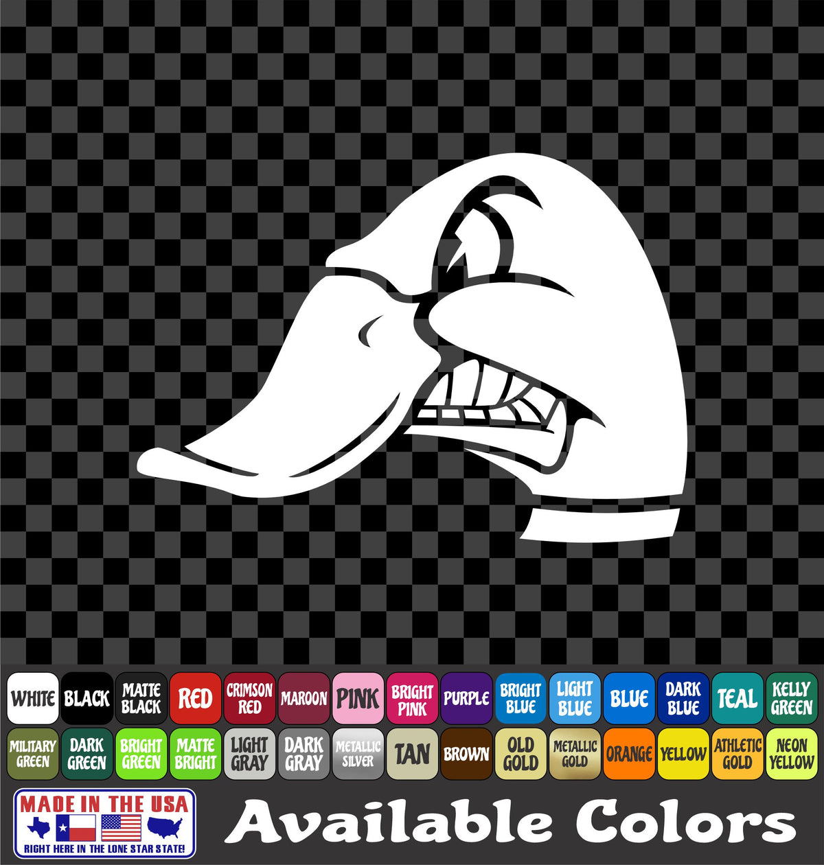 Duck Head Commander Hunter Sticker Vinyl Car Truck Window Decal