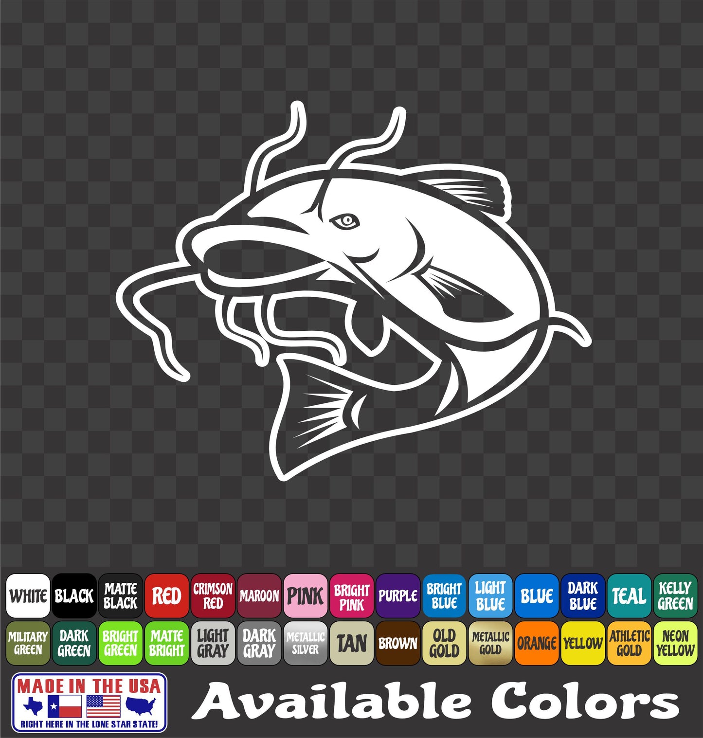 Catfish Noodler Hand Fish Vinyl Decal – Blue Cat & Flathead Fishing