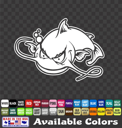 Channel Catfish Noodling Hand Fish Vinyl Decal – Fishing Sticker