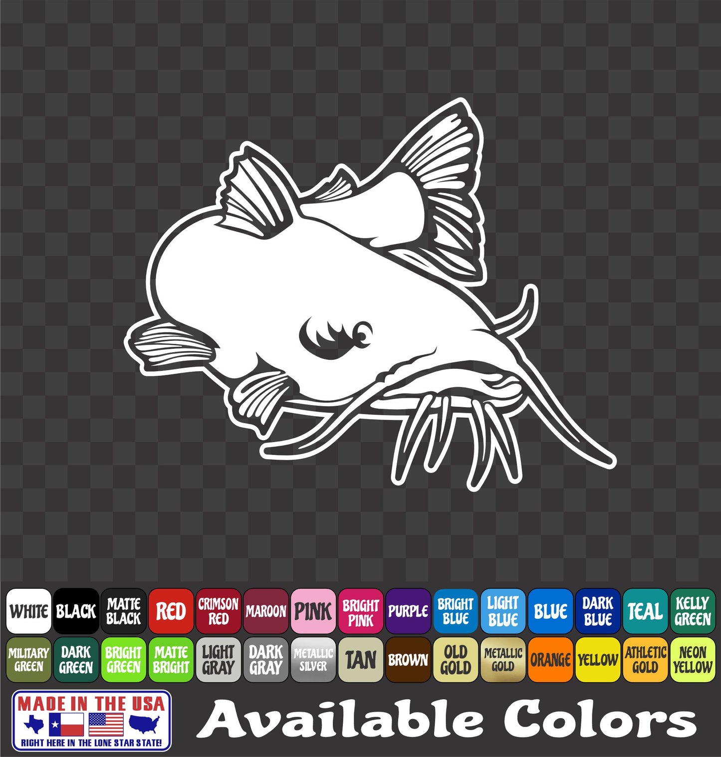 Catfish Noodling Hand Fish Vinyl Decal