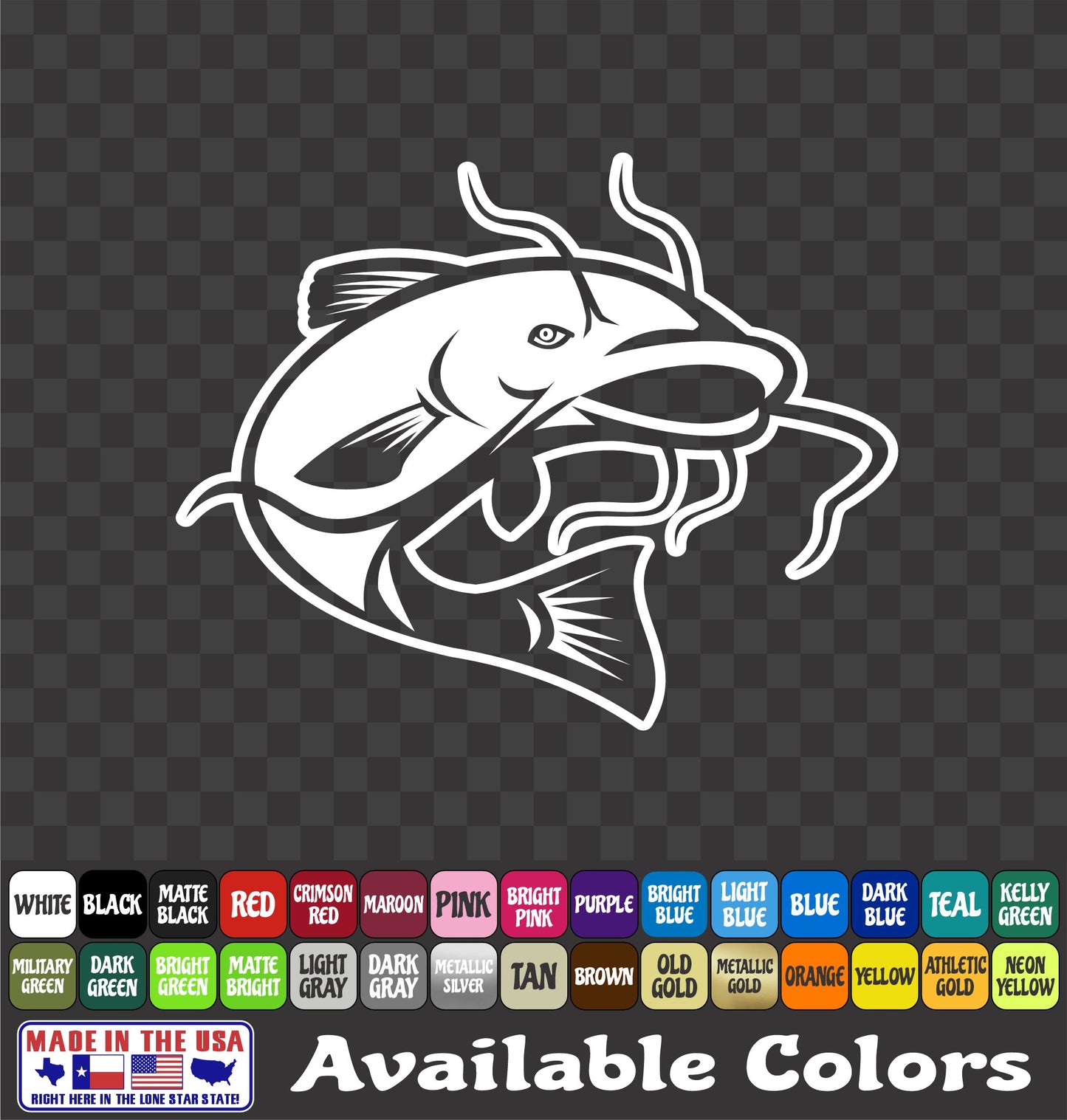 Catfish Noodler Hand Fish Vinyl Decal – Blue Cat & Flathead Fishing