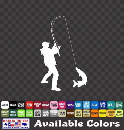 Walleye & Muskie - Fishing Silhouette Vinyl Decal