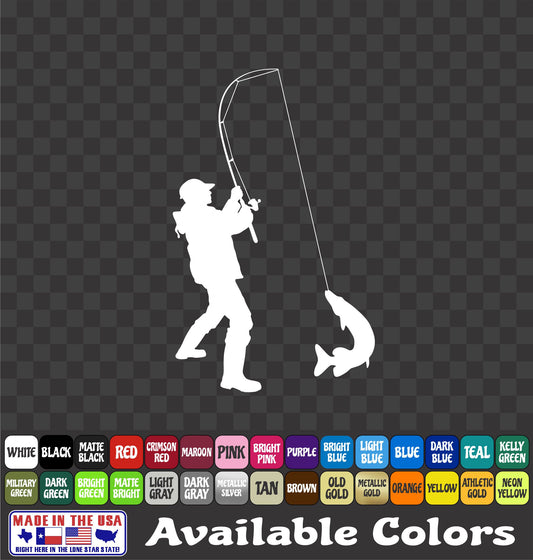 Walleye & Muskie - Fishing Silhouette Vinyl Decal