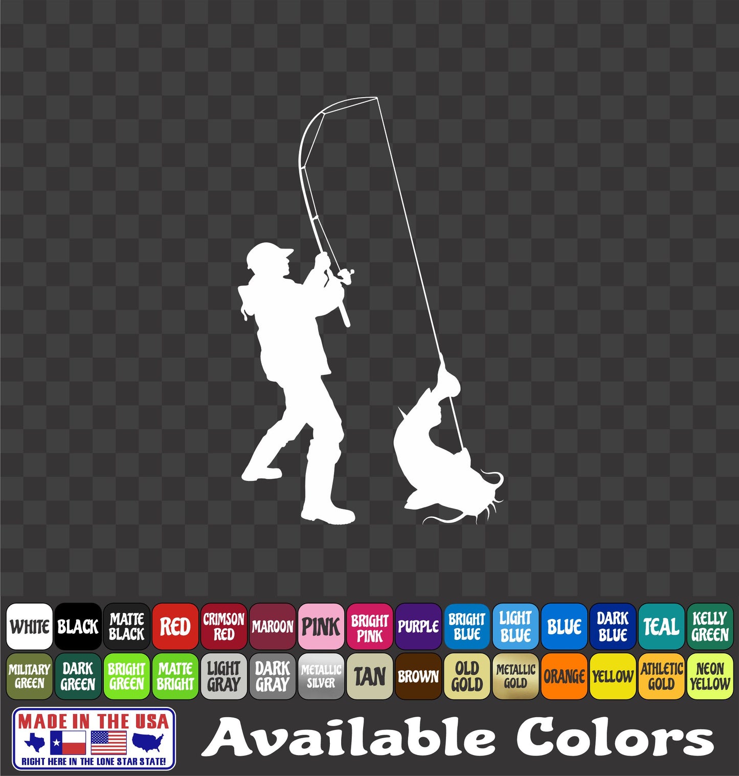 Monster Catfish Hunter Vinyl Decal – Flathead, Blue & Channel