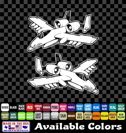 A-10 Warthog Airplane Sticker – Air Force Military Aircraft Vinyl Decal