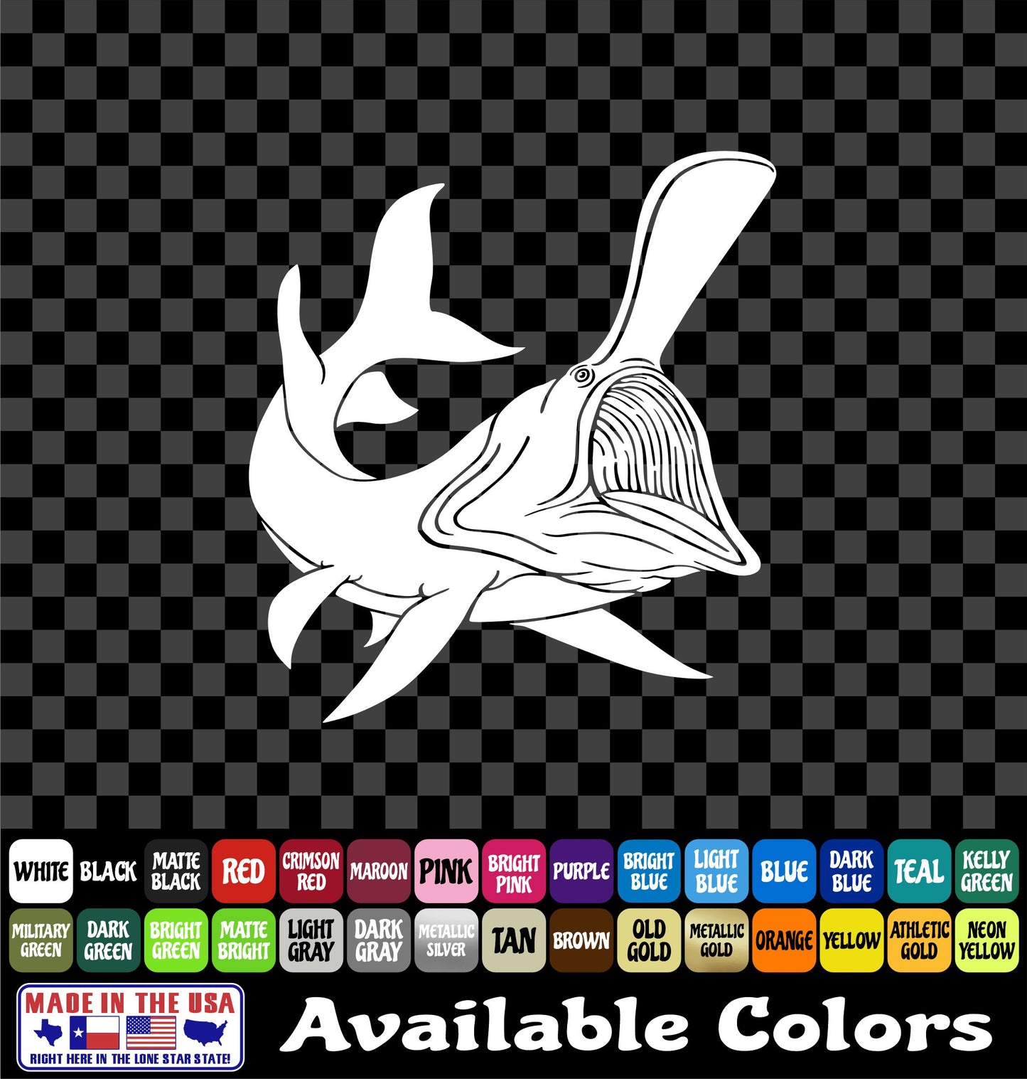 Spoonbill Paddlefish Snagging Vinyl Decal