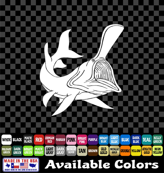 Spoonbill Paddlefish Snagging Vinyl Decal