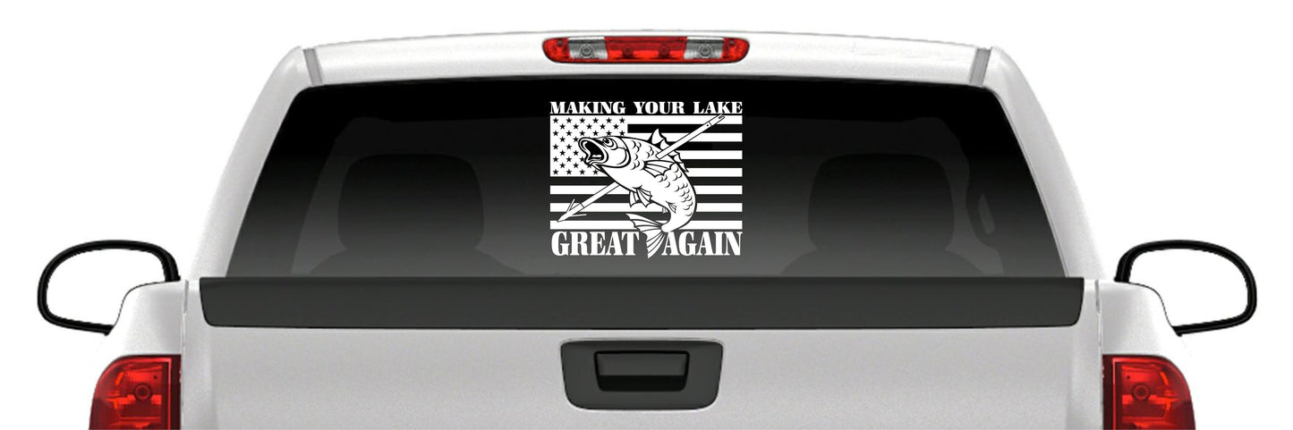 Make Your Lake Great Again Bowfishing Vinyl Decal – Carp Arrow Flag