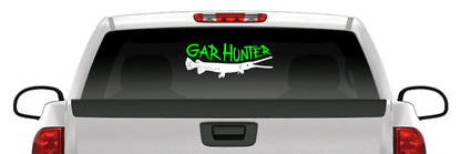 Gar Hunter Bowfishing Vinyl Decal – Alligator Gar & Airboat (2 color)