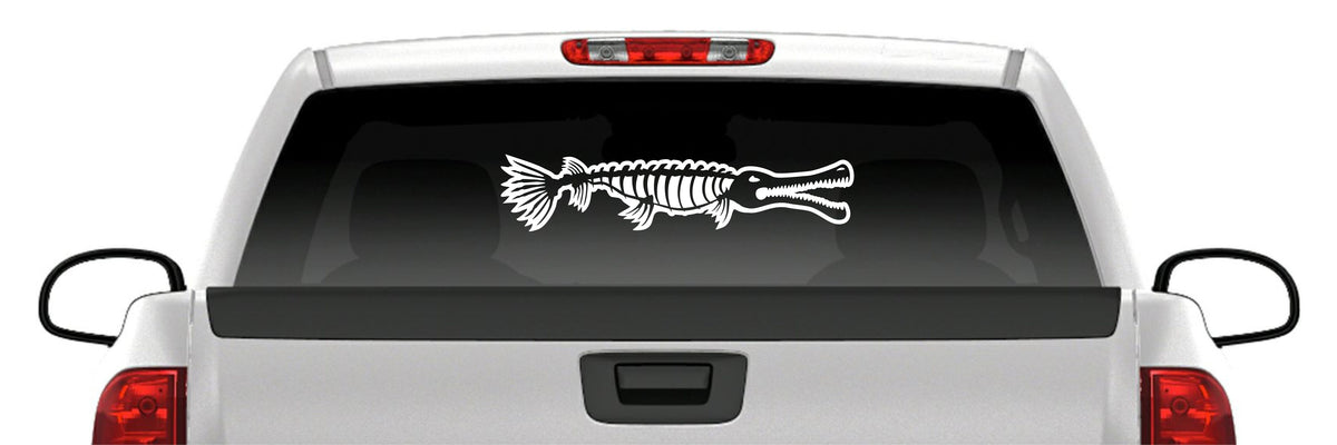 Alligator Gar Skeleton Outline Bowfishing Vinyl Decal – Hunter Design