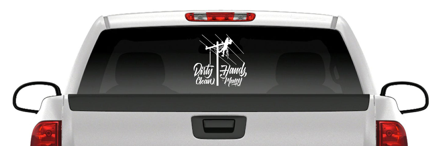 Lineman Storm Chaser Electrician Decal Vinyl Window Sticker