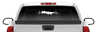 Gar Heartbeat Bowfishing Vinyl Decal – Alligator & Longnose Gar