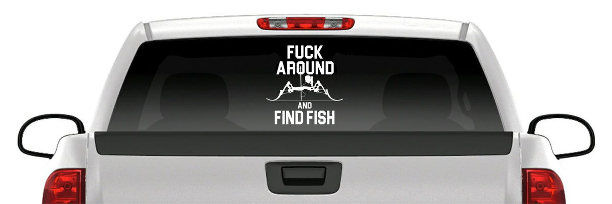 “Fuck Around and Find Fish” Bowfishing Vinyl Decal – Carp & Gar