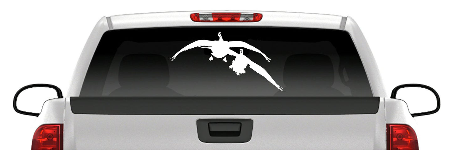 Geese Landing Sticker Flying Waterfowl Goose Vinyl Truck Window Decal
