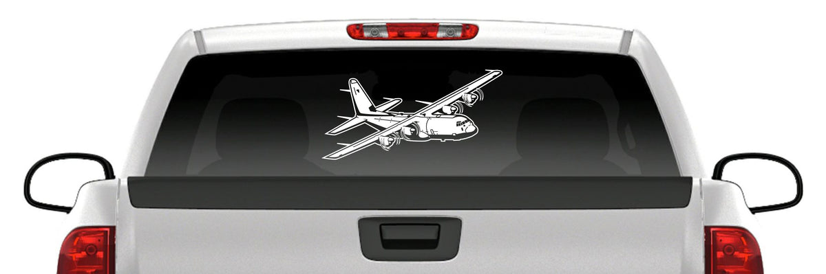 C-130 Airplane Sticker – Air Force Hercules Cargo Plane Military Vinyl Decal