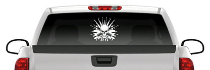 Skull Weapons Sticker Tactical Ammo 2A Skeleton Vinyl Window Decal