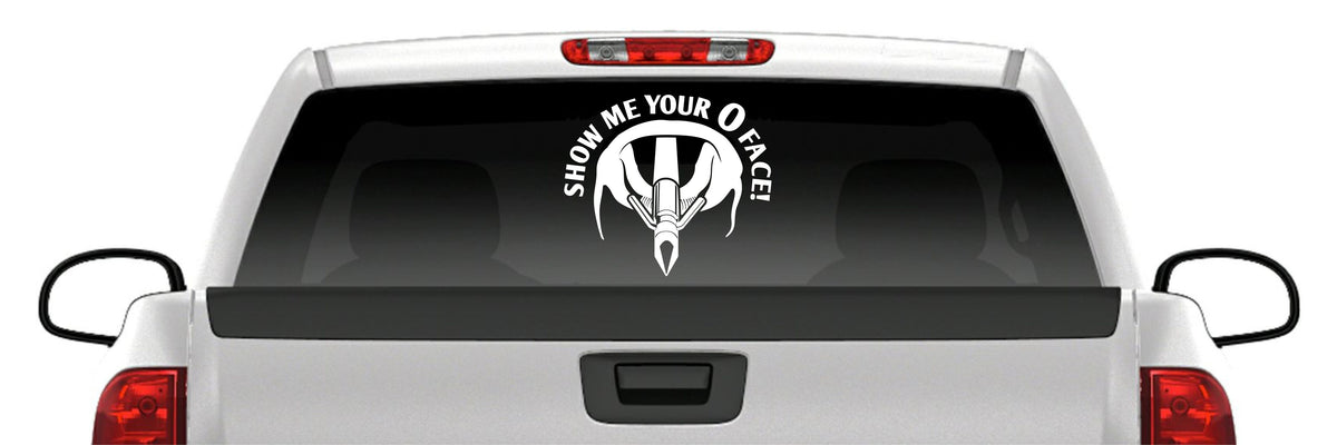 “Show Me Your O-Face” Bowfishing Vinyl Decal – Carp Fishing Sticker