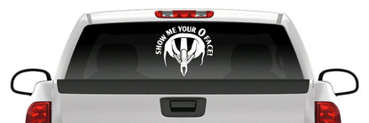 “Show Me Your O-Face” Bowfishing Vinyl Decal – Carp Fishing Sticker