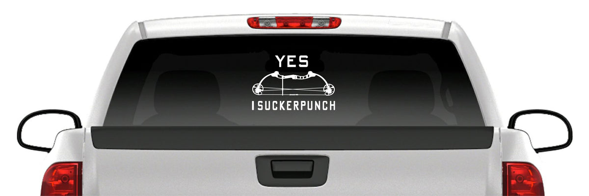 “Yes I Suckerpunch” Bowfishing Vinyl Decal