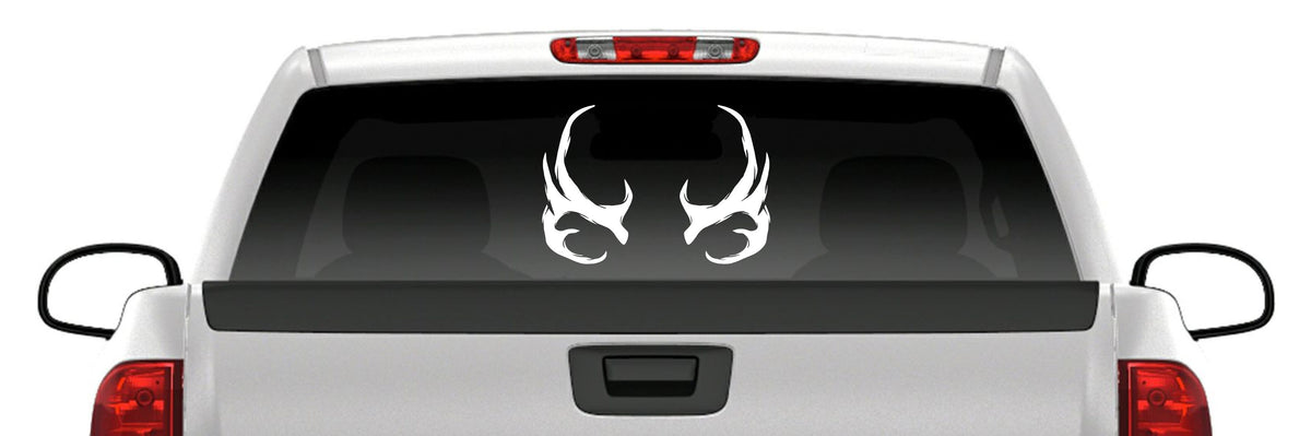 Buck Deer Antlers Sticker – Hunting Season Vinyl Decal