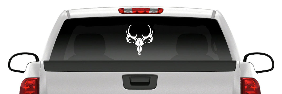 Deer Skull Sticker – Whitetail Antlers Buck Hunting Vinyl Decal