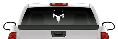 Deer Skull Sticker – Whitetail Antlers Buck Hunting Vinyl Decal
