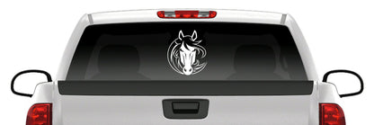 Horse Head Sticker Rider Vinyl Window Decal Car Truck
