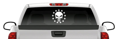 Punisher Skull Sticker – American Patriot Military Vinyl Decal