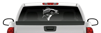 Jumping Striped Bass Fishing Vinyl Decal – Striper / Rockfish Sticker