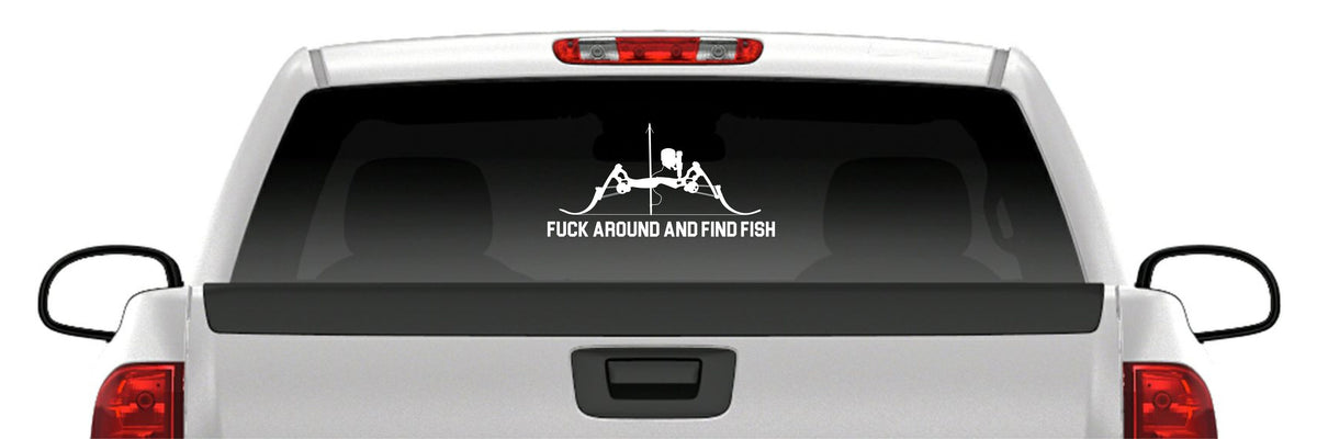 “Fuck Around and Find Fish” Bowfishing Vinyl Decal – Carp & Gar