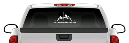 “Fuck Around and Find Fish” Bowfishing Vinyl Decal – Carp & Gar