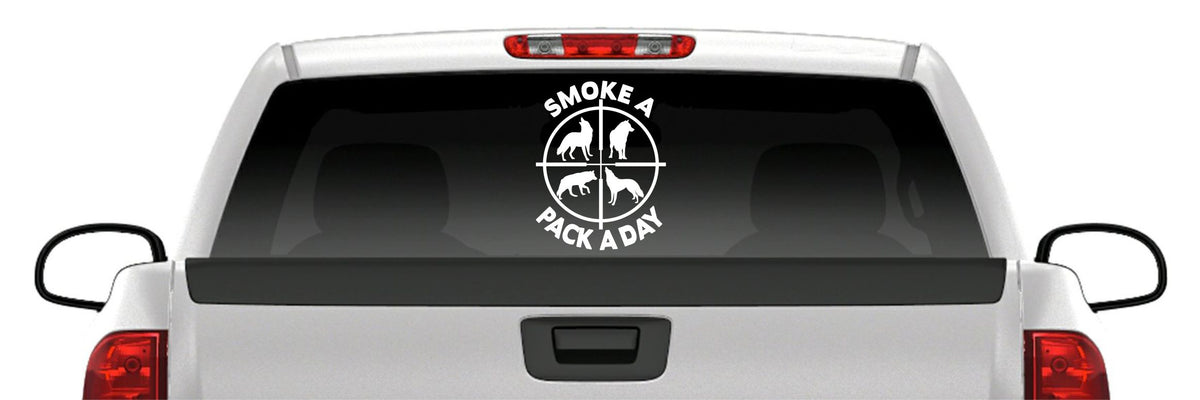Smoke A Pack A Day Yotes Coyote Sticker – Predator Hunting Vinyl Decal