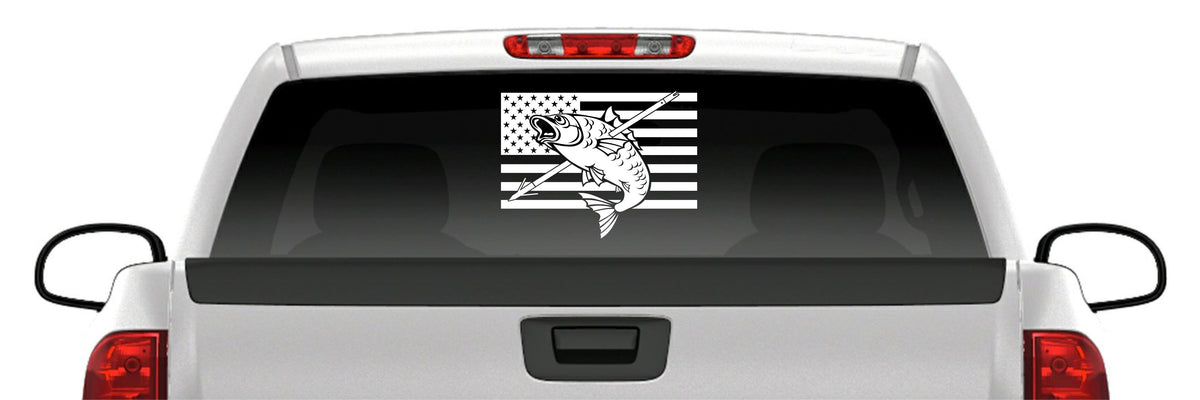American Flag Bowfishing Vinyl Decal – Carp & Gar Fishing Sticker